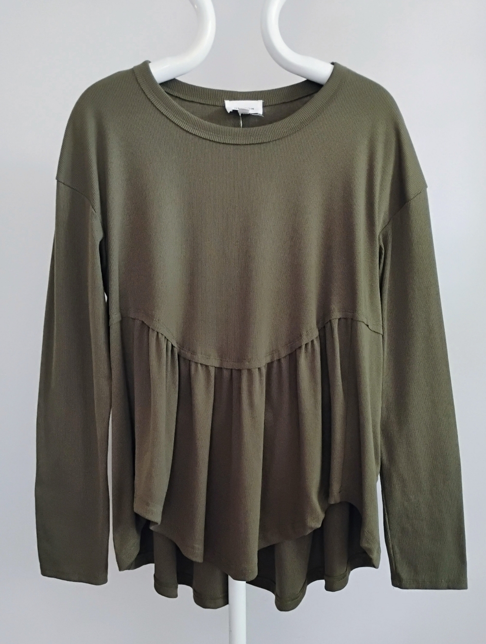 Heyson Long Sleeve Peplum Shirt Medium